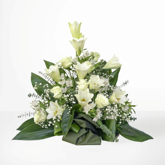 Sorgdekorationer och begravningsbuketter