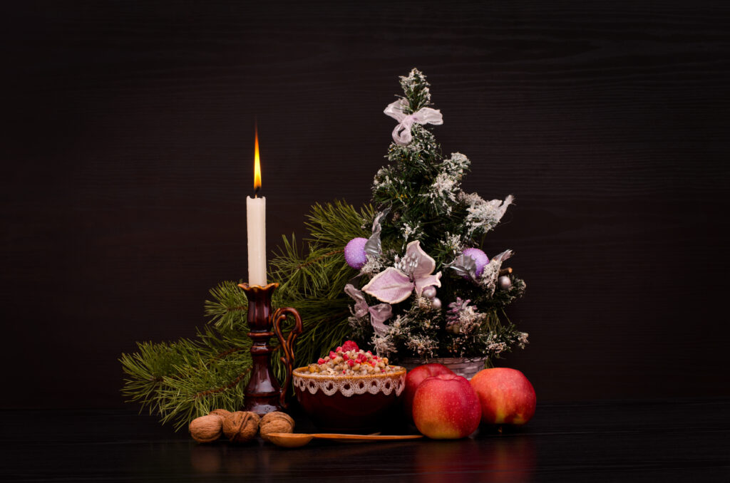 Ett brinnande ljust vid en ortodox begravning